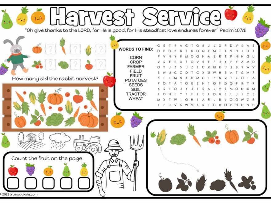 FREE Printable Harvest Handout Trueway Kids
