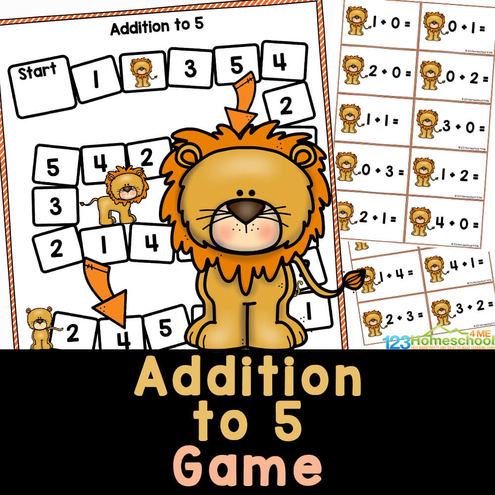 Printable Math Games For Kindergarten
