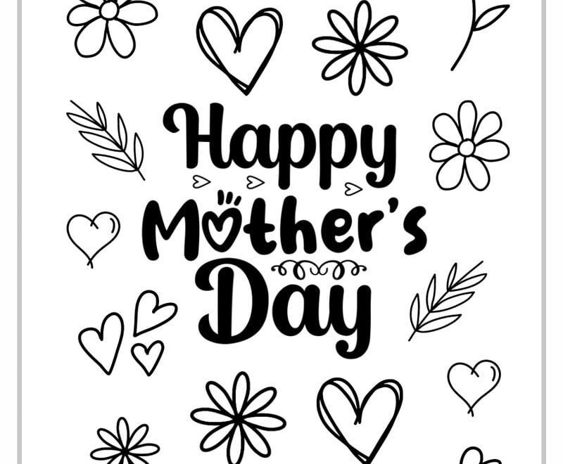 Free Printable Mother s Day Colouring Card Finding Myself Young