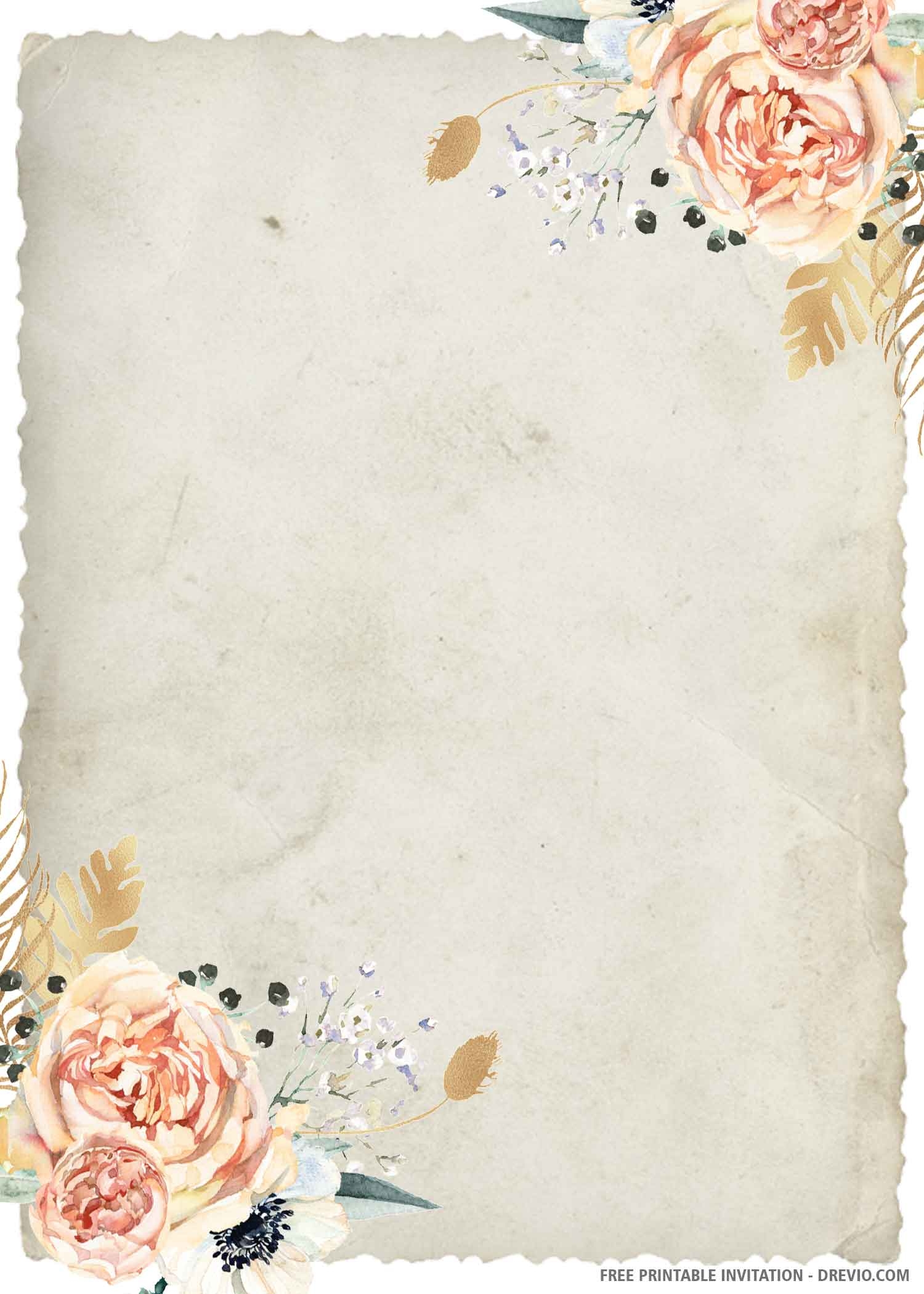 Free Printable Wedding Invitation Templates
