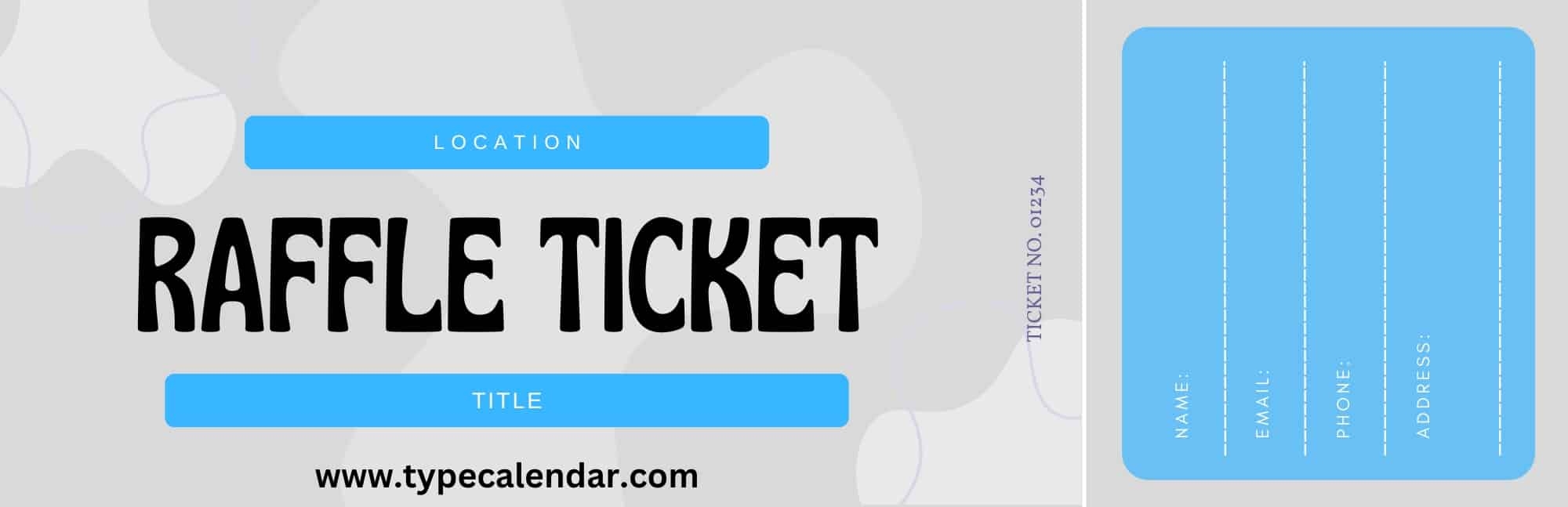 Free Printable Raffle Ticket Templates Word Excel PDF With Numbers