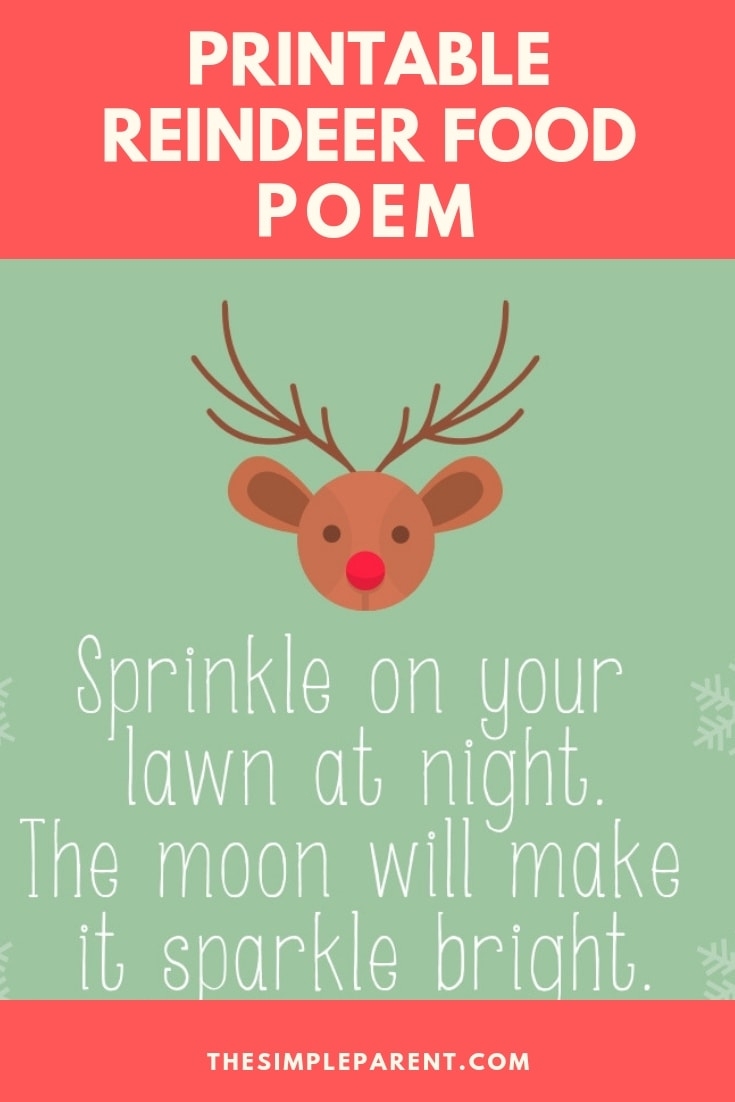 Free Printable Reindeer Food Poem Farmhouse Bucket Craft The Simple Parent