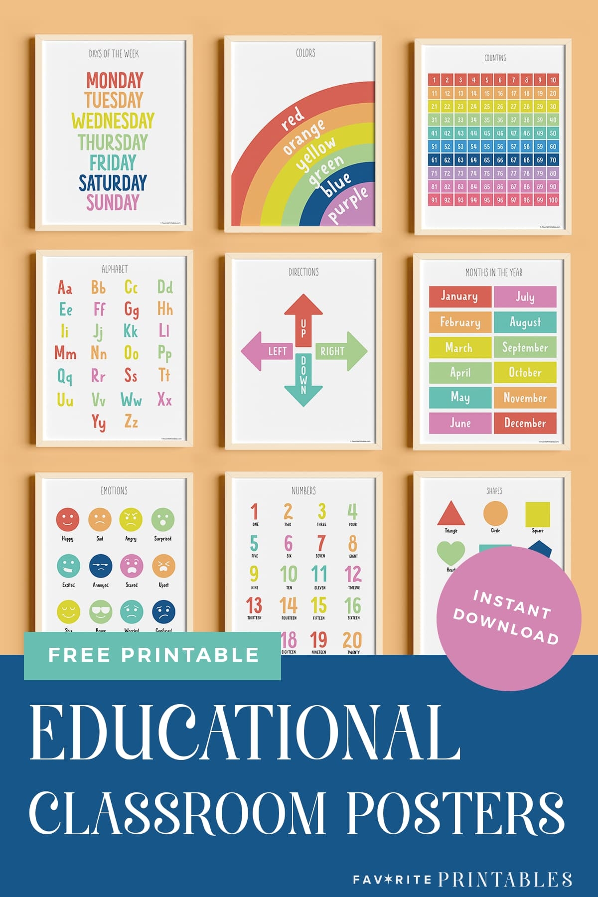 Free Printable Set Of 10 Educational Posters Favorite Printables