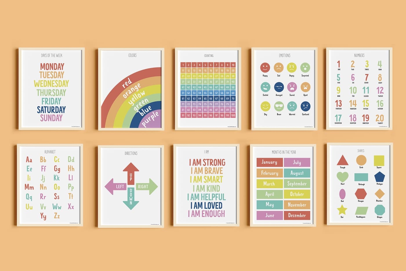 Free Printable Set Of 10 Educational Posters Favorite Printables