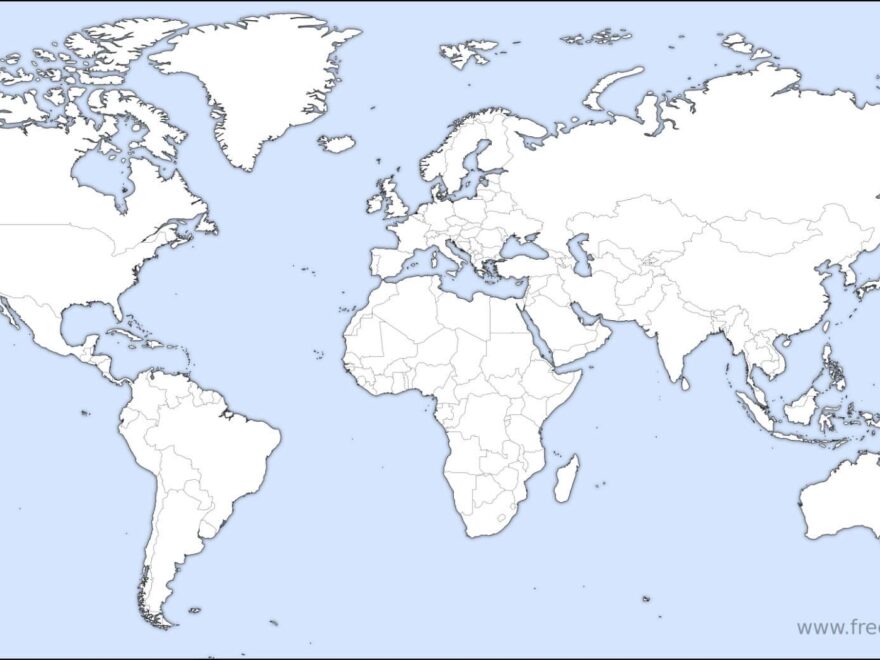 Free Printable World Maps