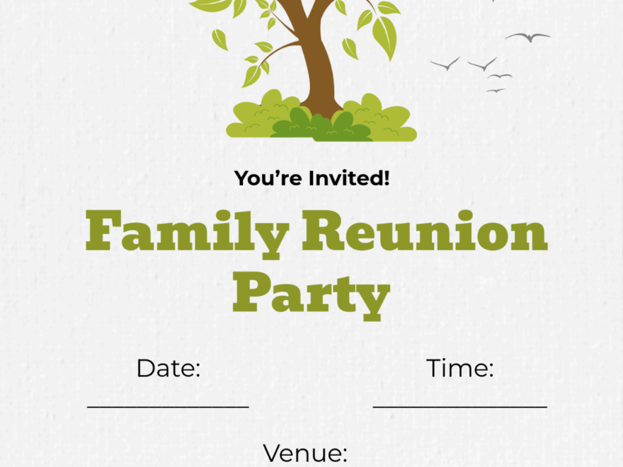 Free Reunion Invitation Templates Editable And Printable