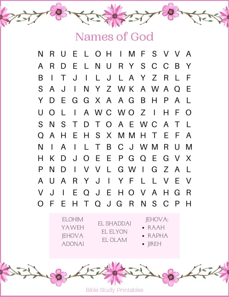 Fun Bible Word Search Puzzles