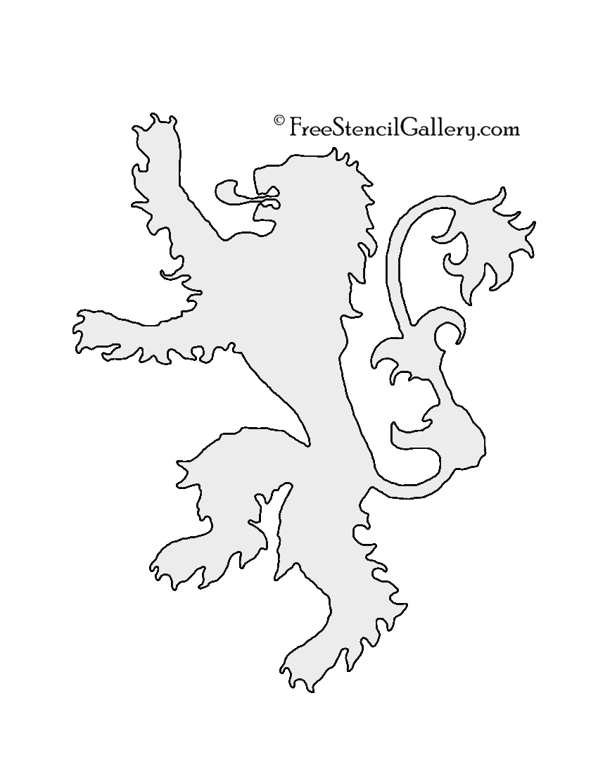 Game Of Thrones House Lannister Sigil Stencil Free Stencil Gallery