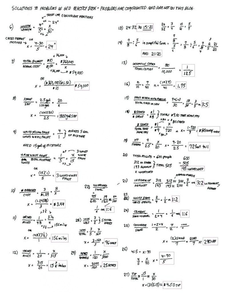 Ged Math Practice Questions Holdenkeeper