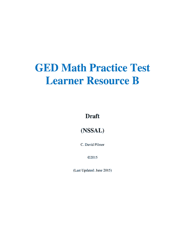 Ged Math Practice Test Free Printable