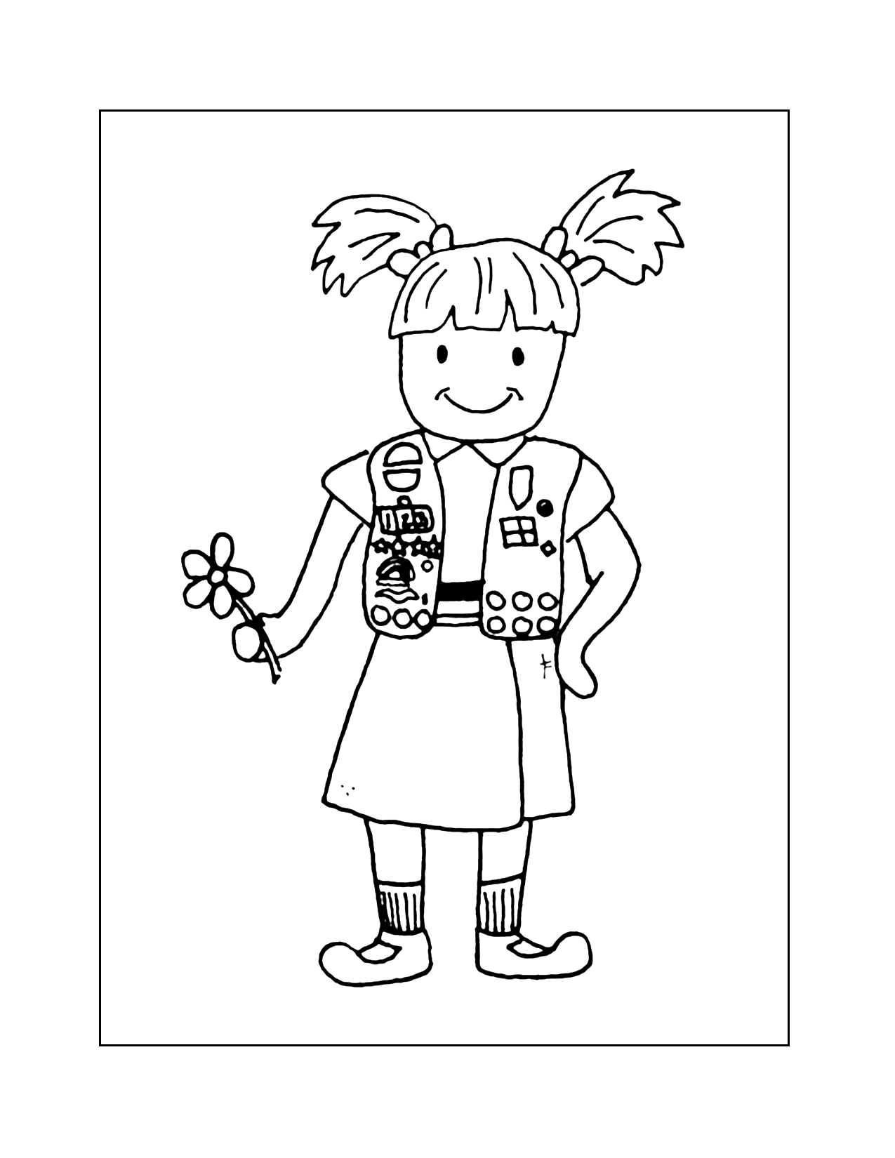 Free Printable Girl Scout Brownie Coloring Pages