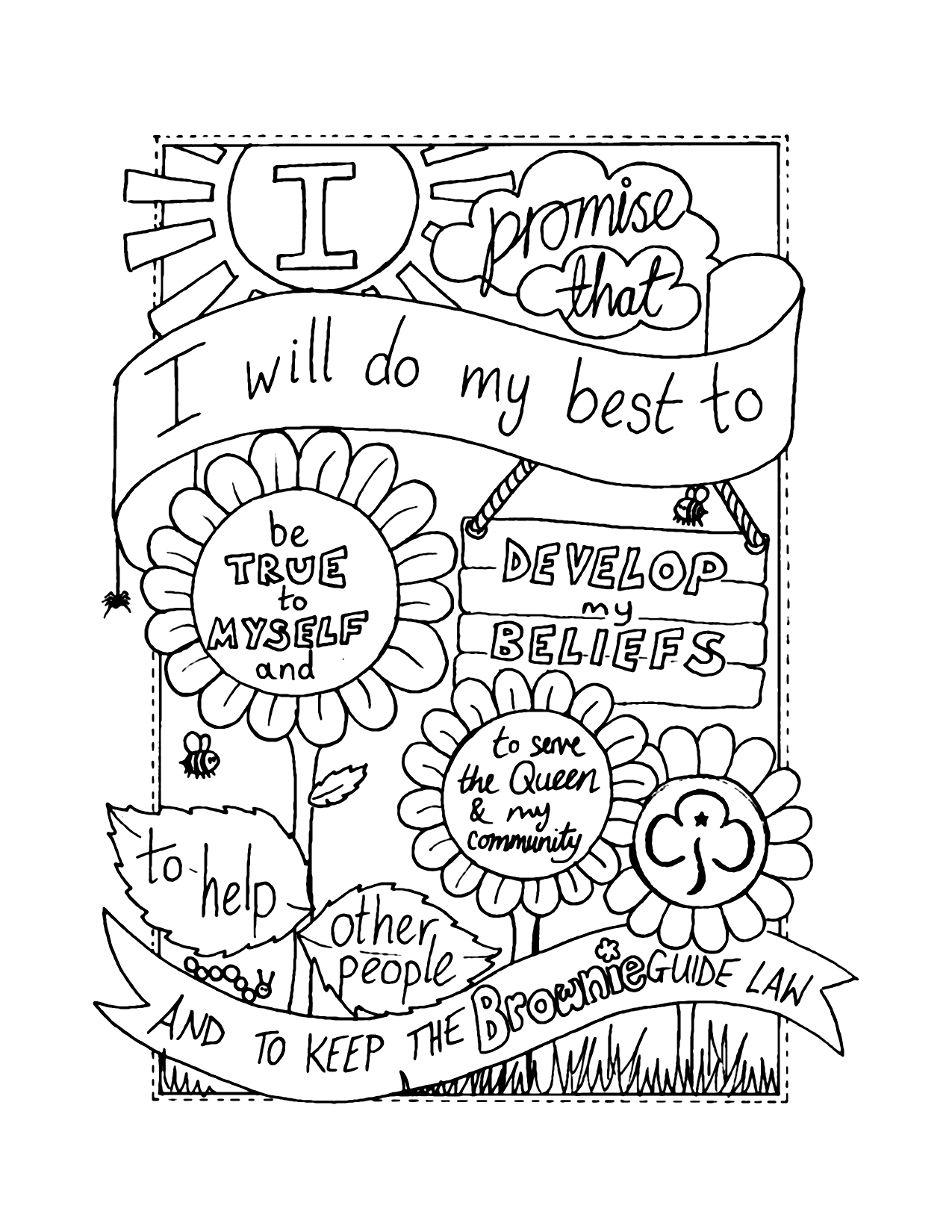 Girl Scout Coloring Pages Printable Coloring Pages FREE