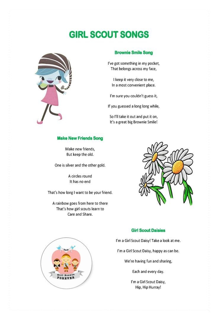 Girl Scout Songs Girl Scouts Girl Scout Camping