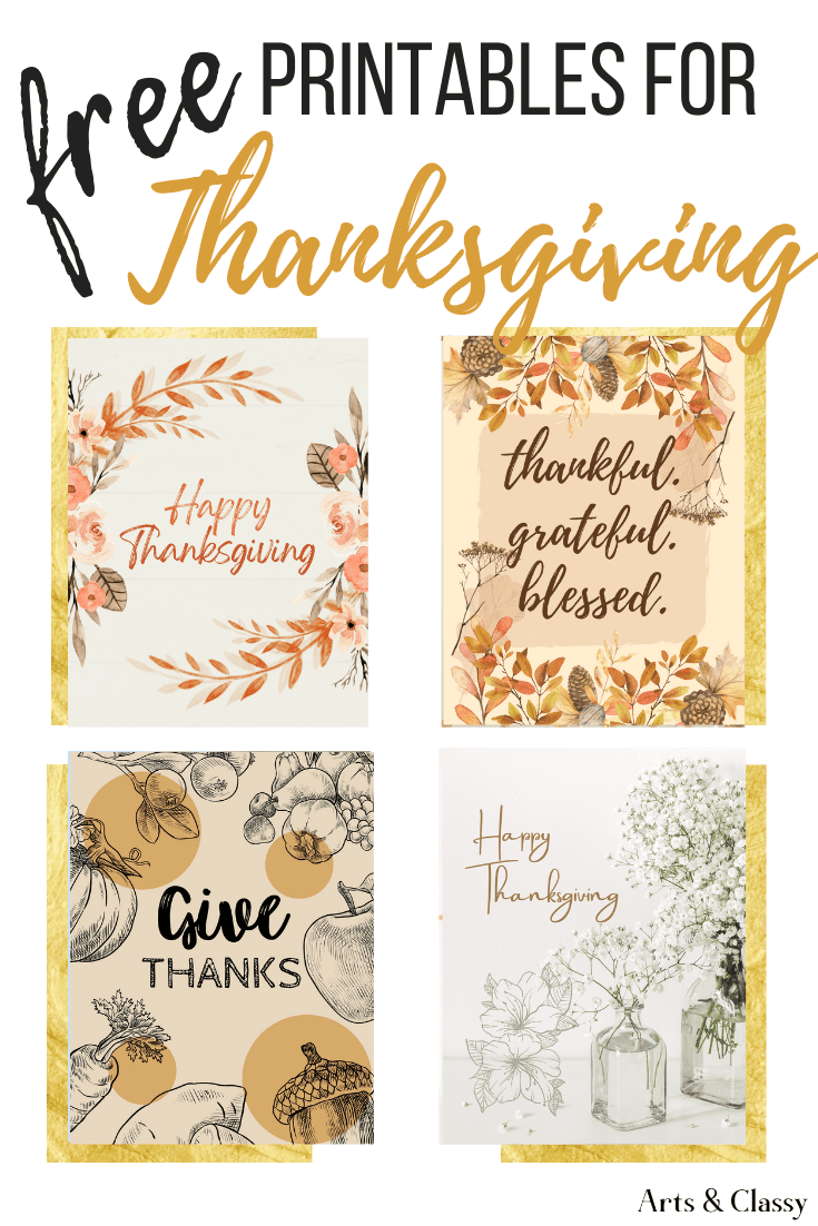 Grab Your FREE Thanksgiving Printables Arts And Classy