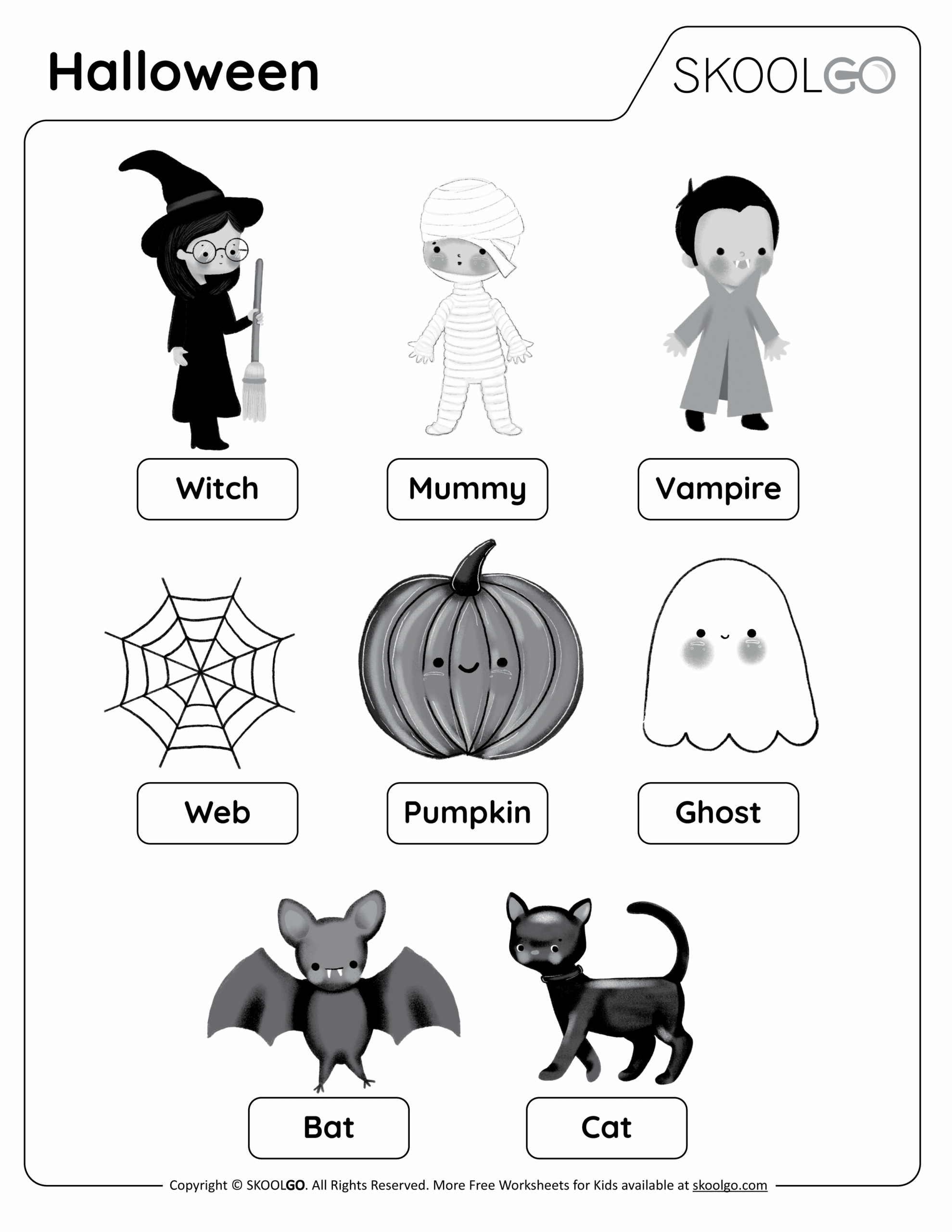 Halloween Free Worksheet SKOOLGO
