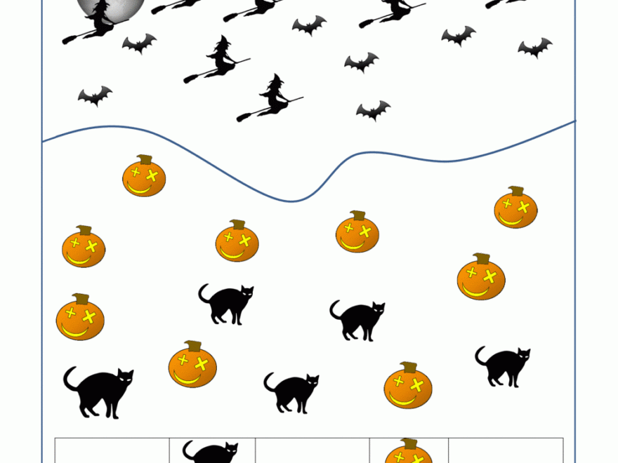 Halloween Math Worksheets For Kindergarten