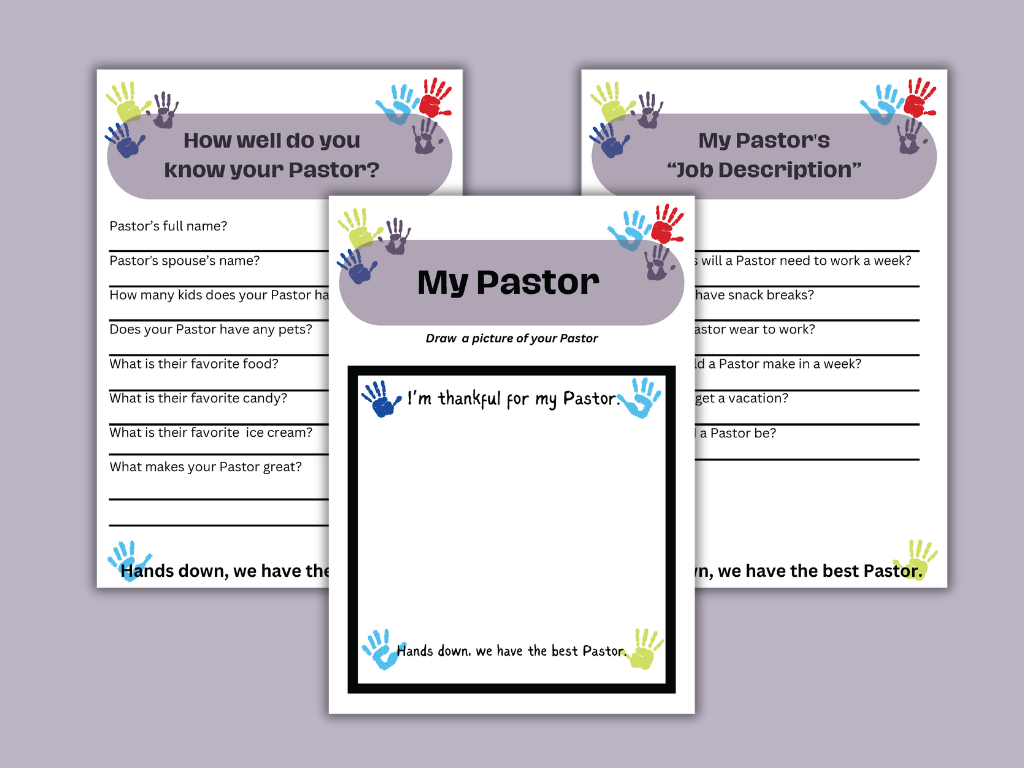 Hands Down Best Pastor Pastor Appreciation Printables For Kids Deeper KidMin