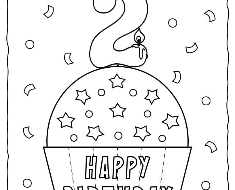 Happy Birthday Coloring Page 2nd Birthday Planerium