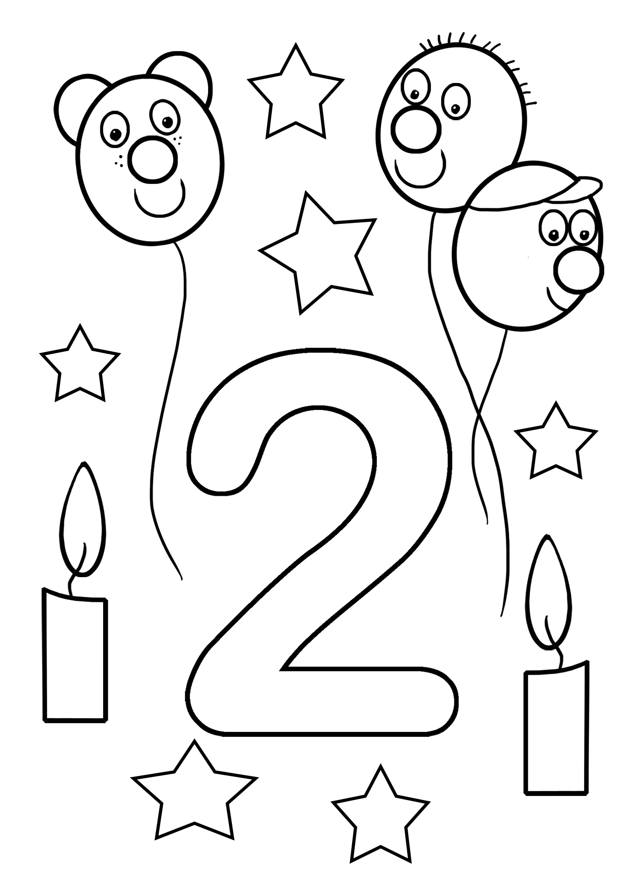 Printable 2Nd Birthday Coloring Pages