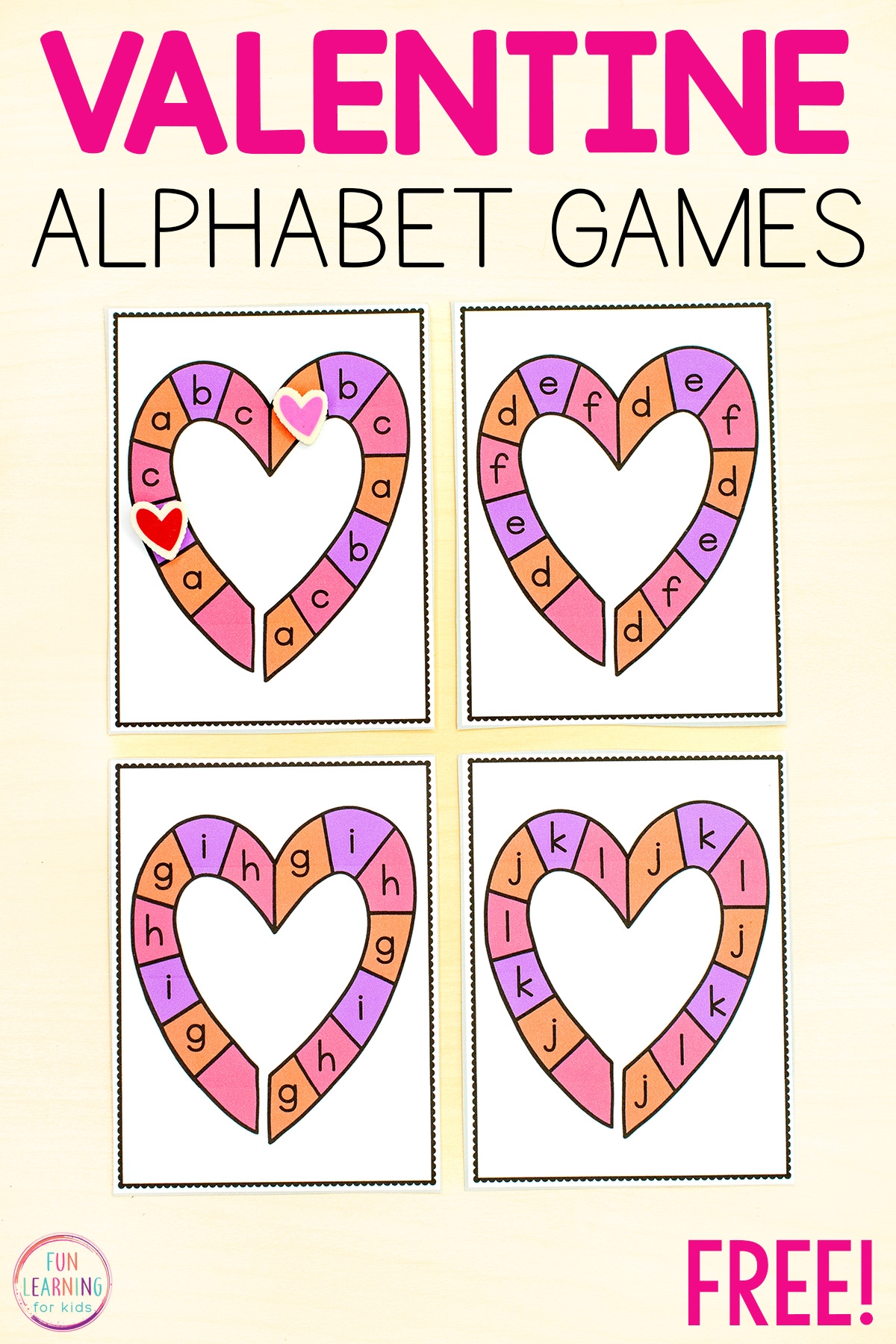 Heart Alphabet Game Task Cards