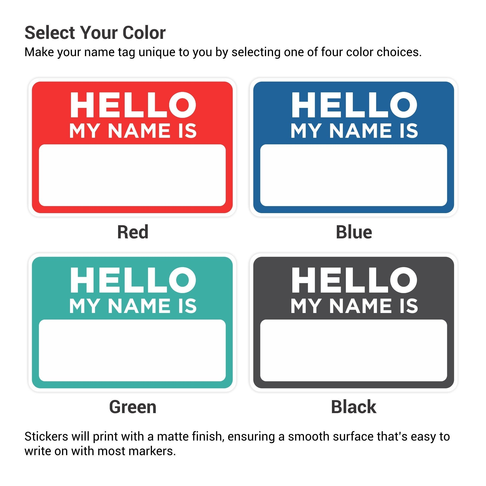 Hello My Name Is Name Tag Wizard Custom Reusable