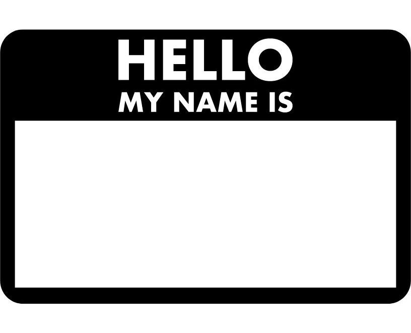 Hello My Name Is SVG Badge Simple Print Lettering Template Sticker SVG File For Cricut Good For Newborns Digital Download Etsy