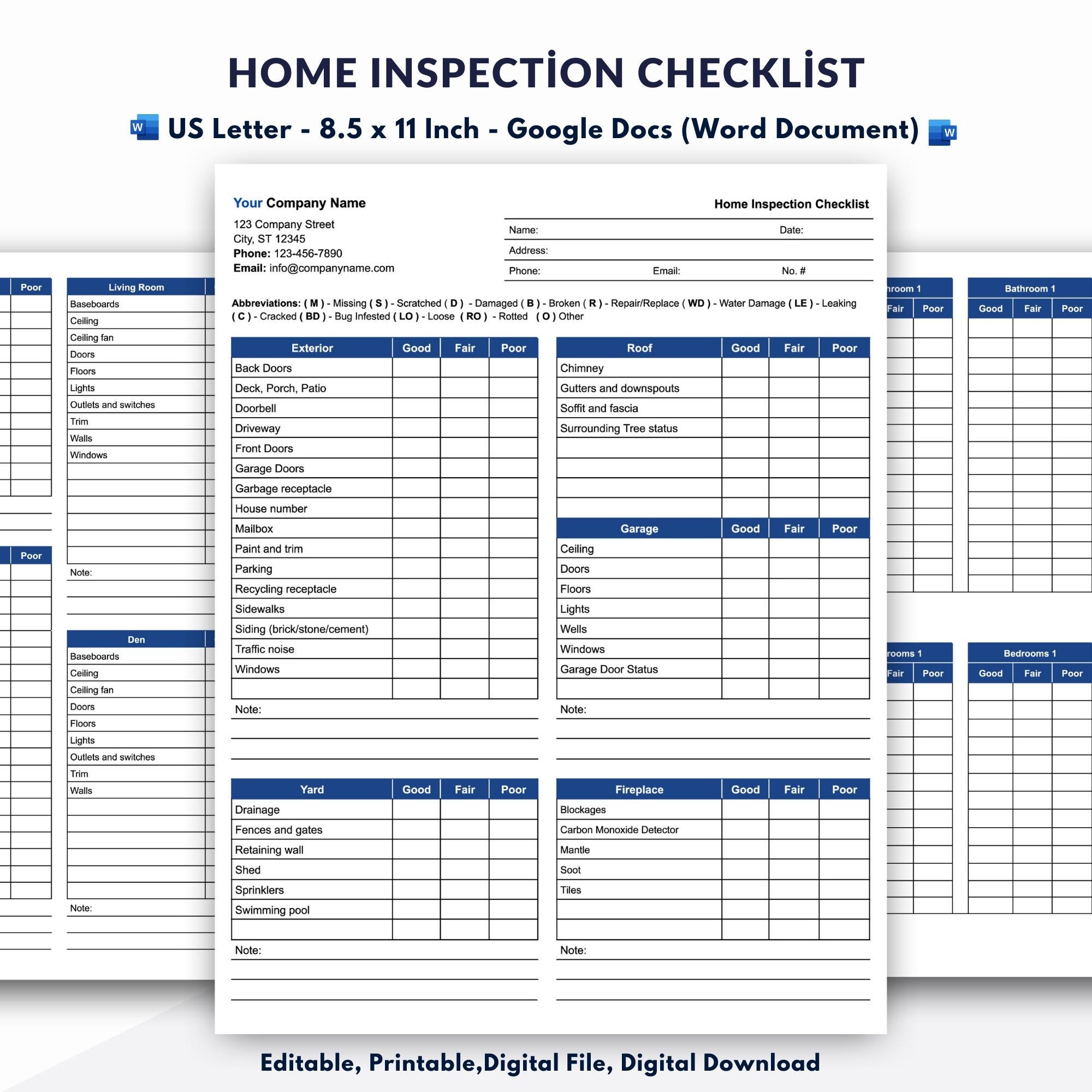 Printable Home Inspection Checklist For Buyers
