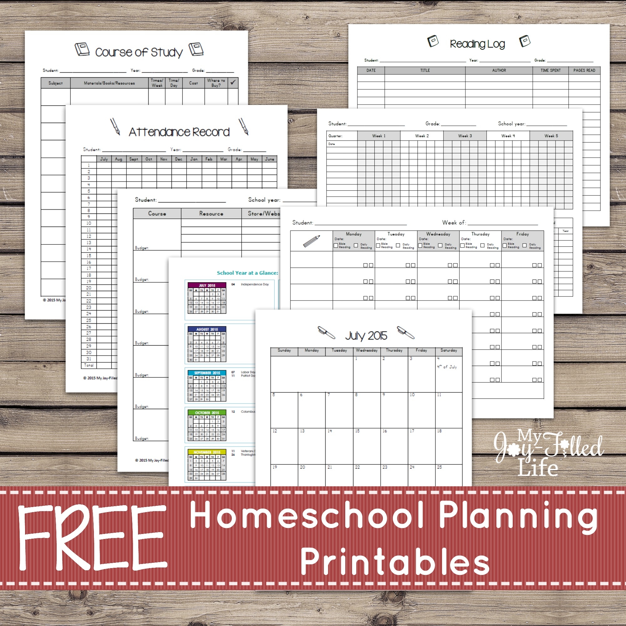 Homeschool Planning Resources FREE Printable Planning Pages My Joy Filled Life