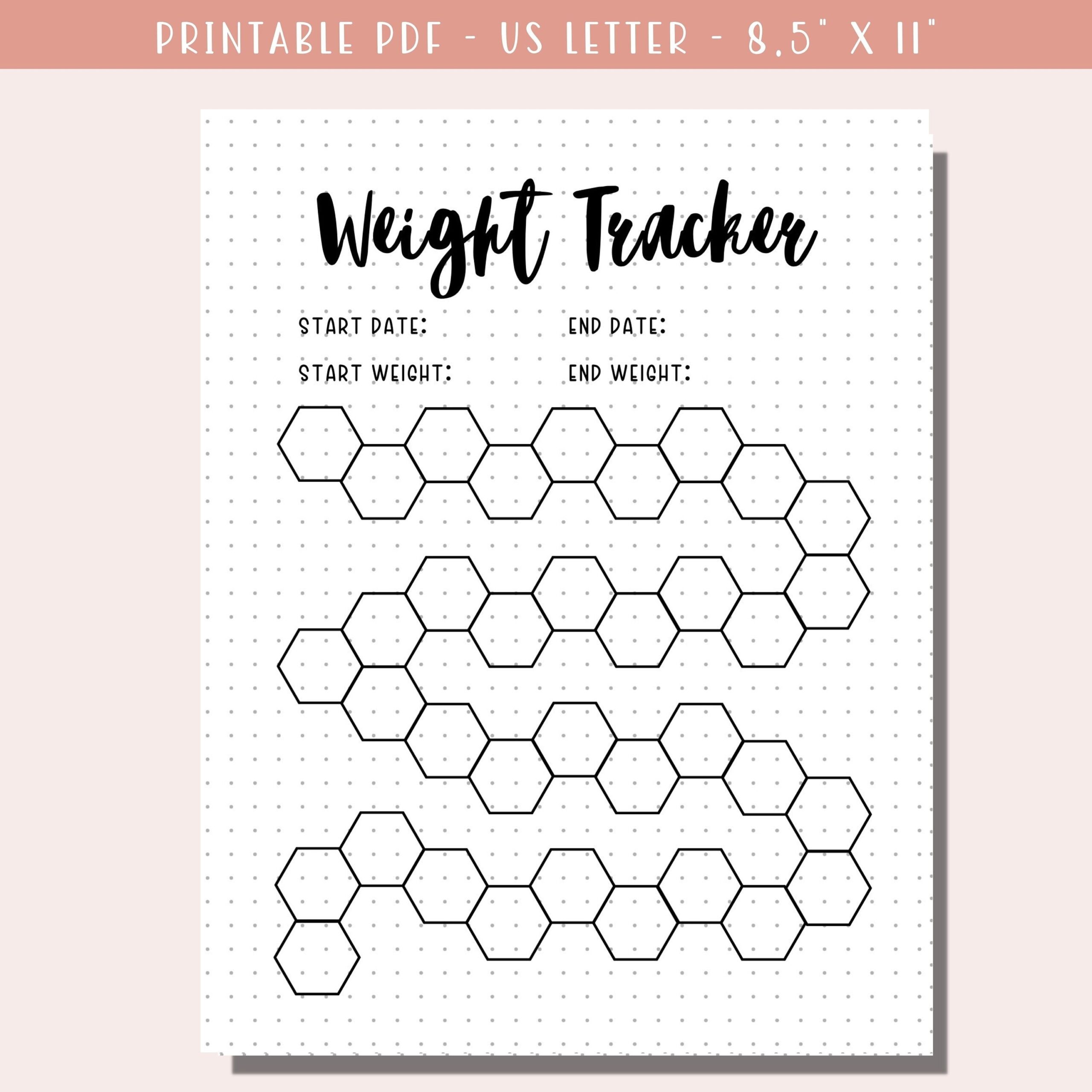 Bullet Journal Weight Loss Tracker Printable