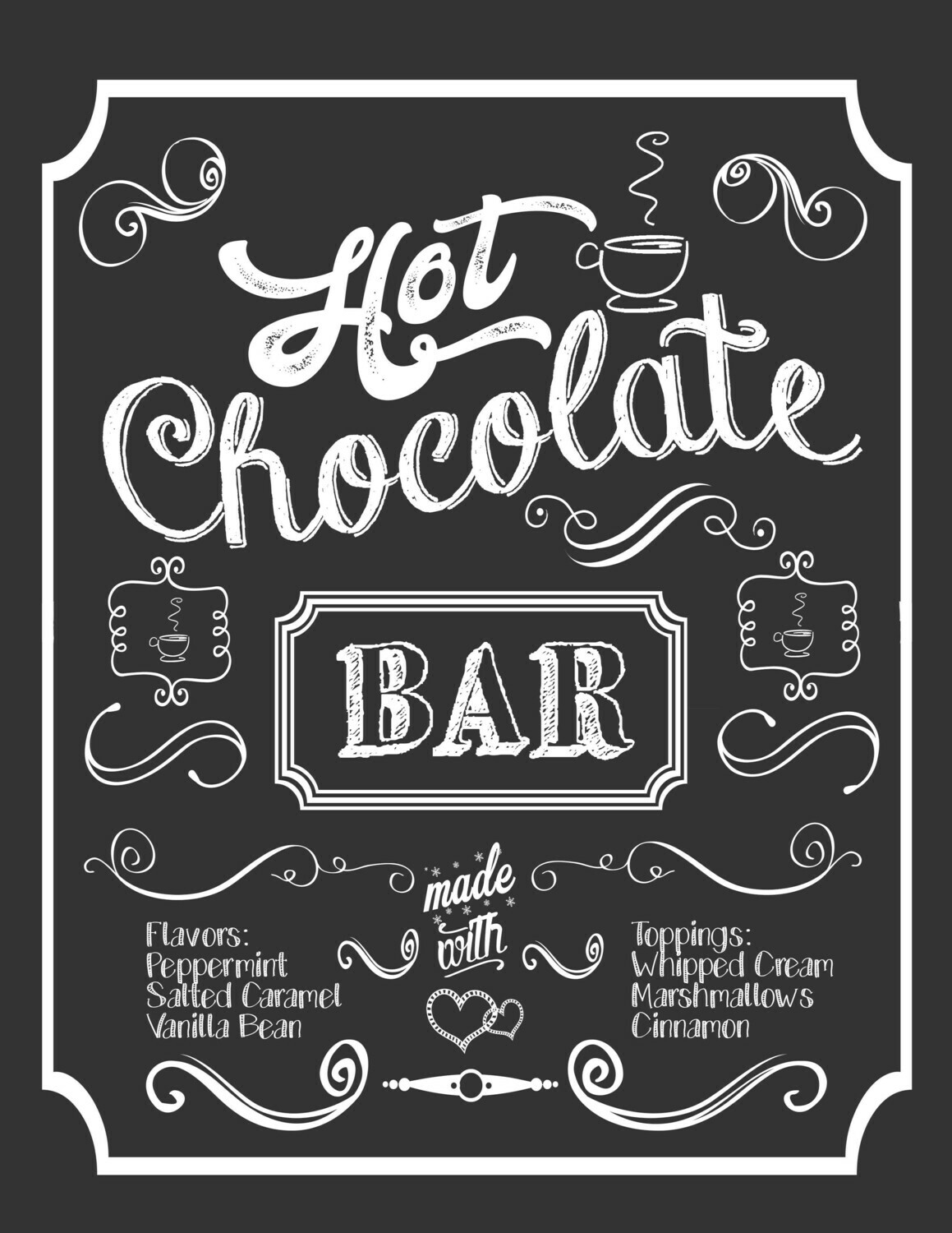 Hot Cocoa Bar Free Printables