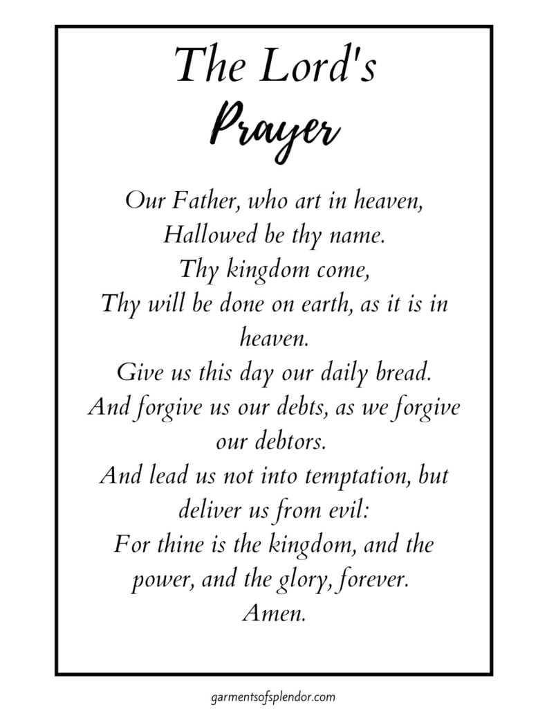 How To Pray The Lord s Prayer With Power Free Printables Inside 