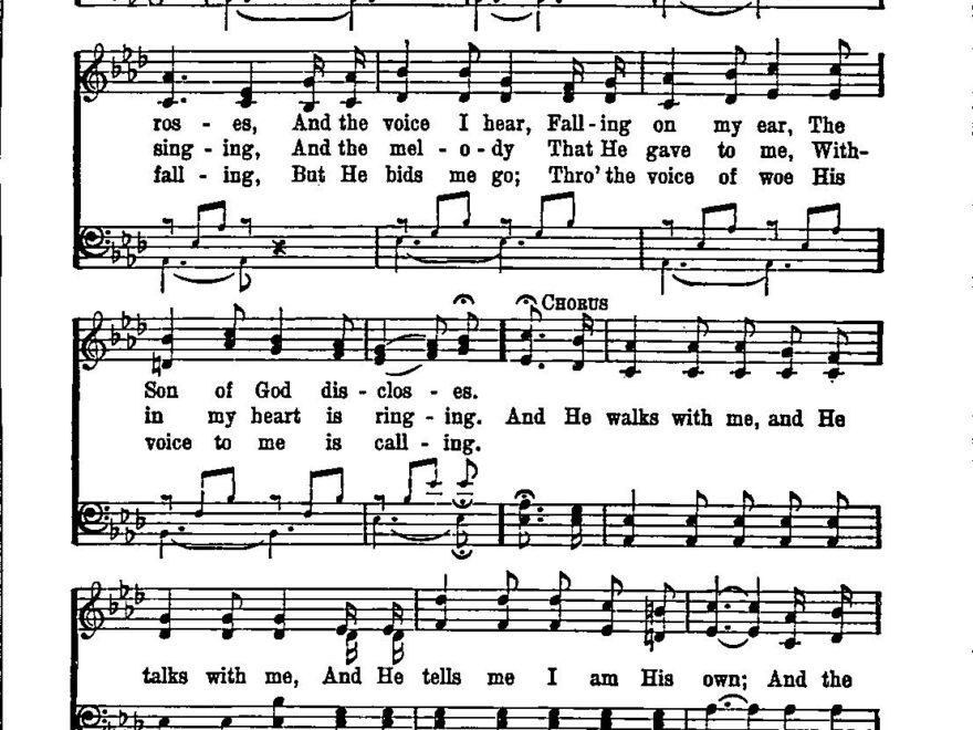 In The Garden Digital Hymn Sheet Music Key Of A Flat Etsy