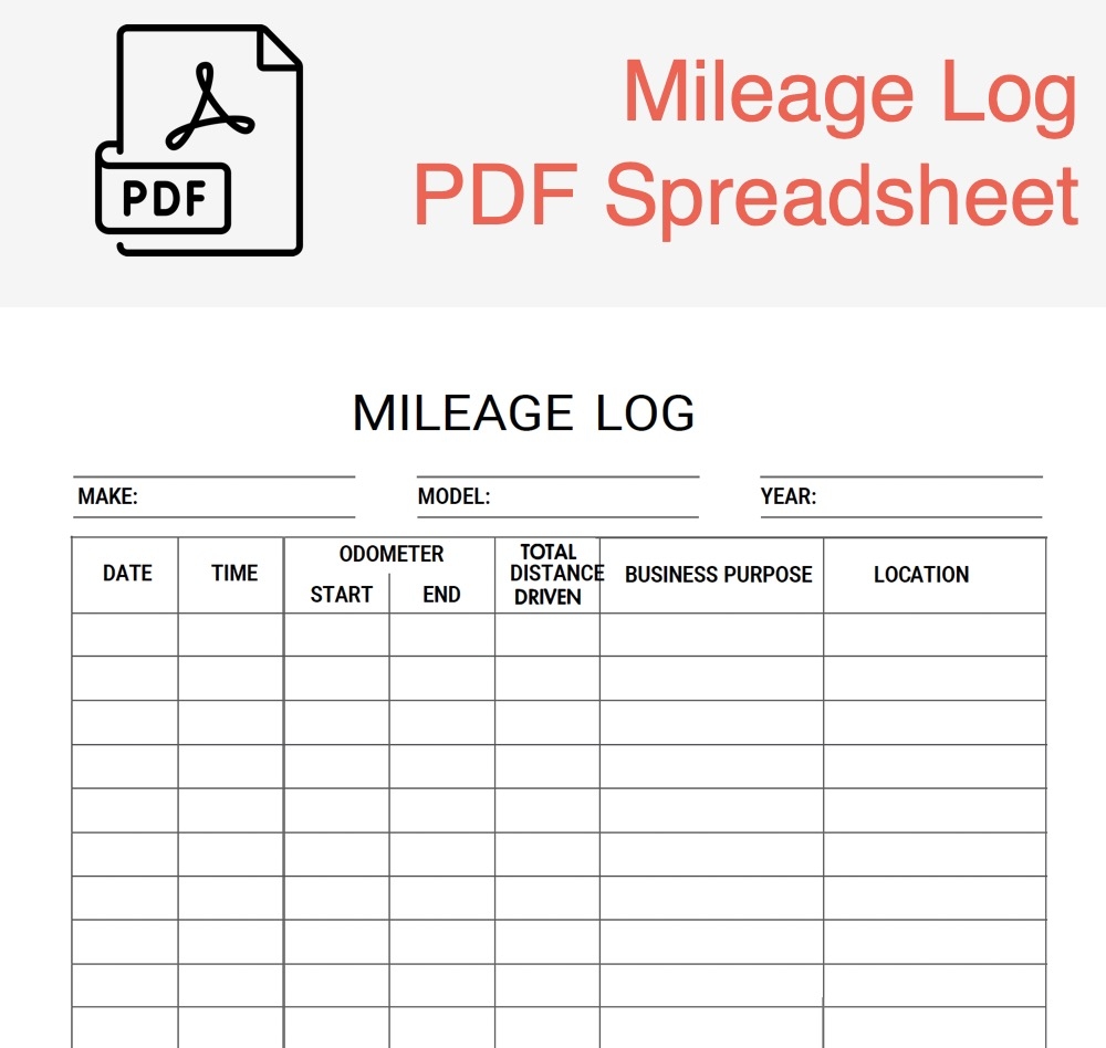 Free Printable Mileage Log Template