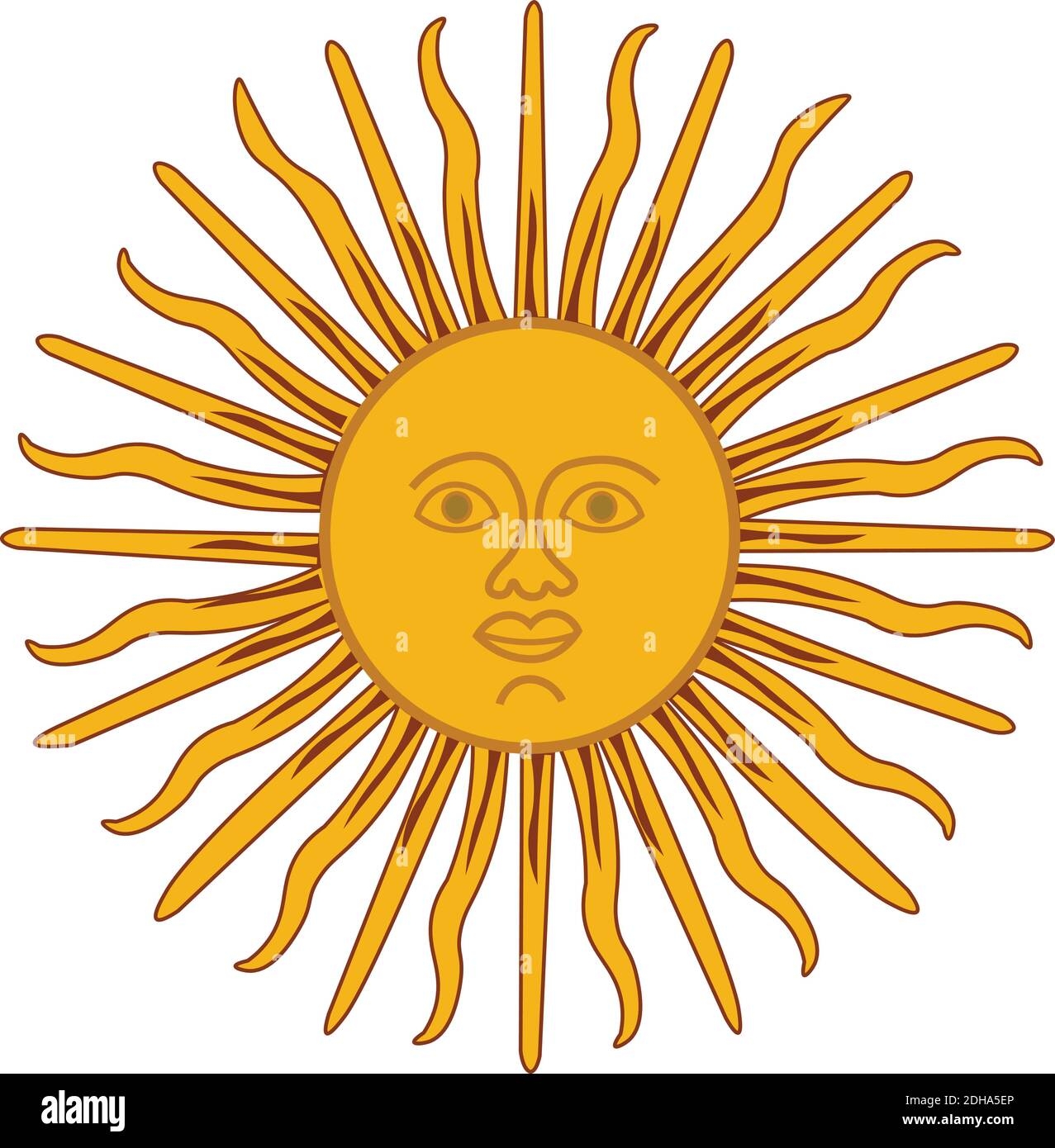 Isolated Sun Face Flag Of Argentina Symbol Stock Vector Image Art Alamy