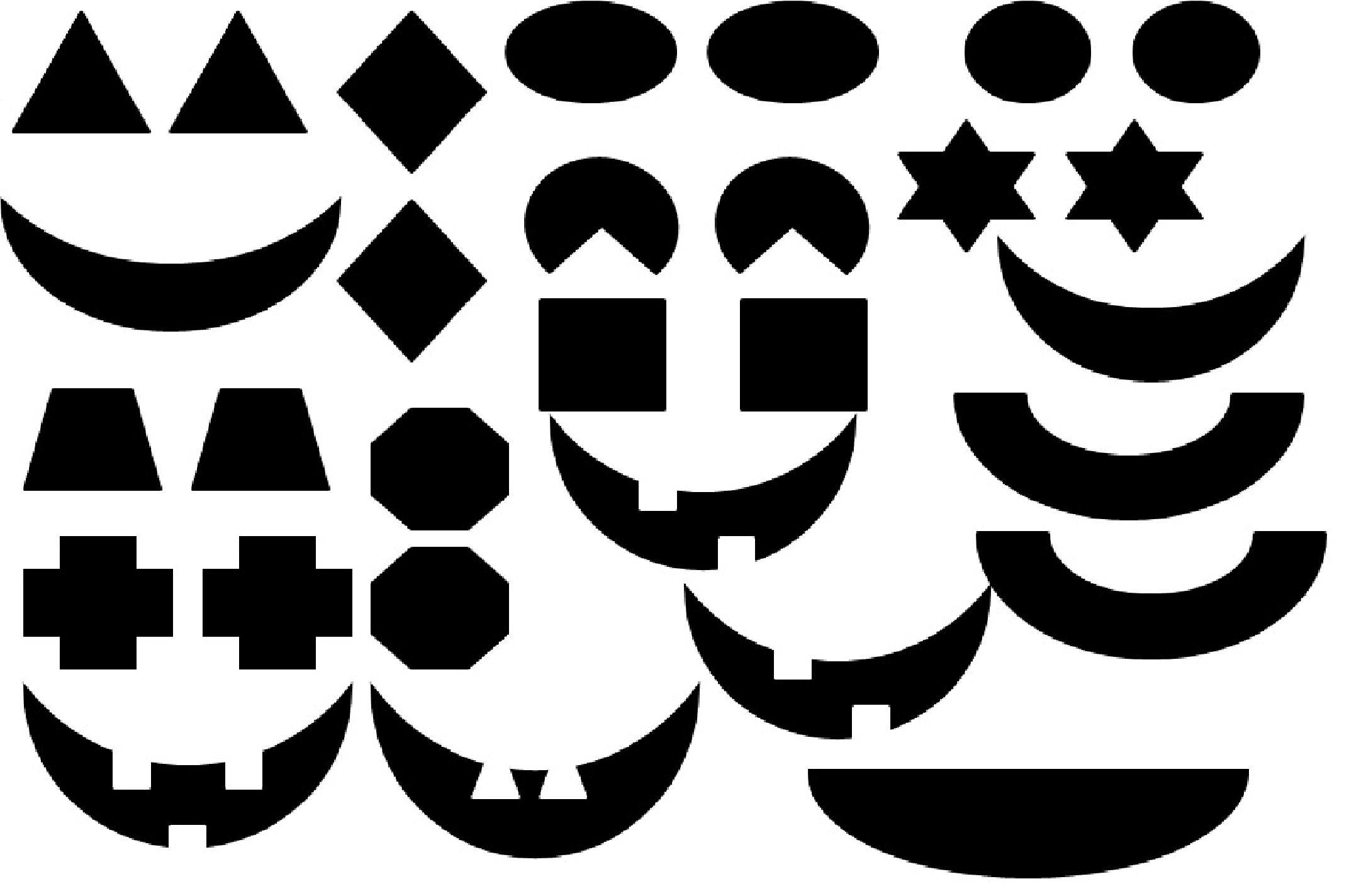 Jack O Lantern Faces Printable
