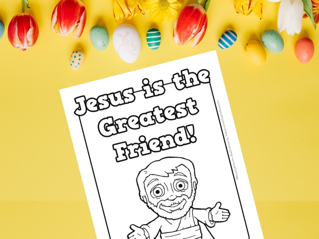 Jesus Is The Greatest Friend Printable Coloring Sheet MinistryArk