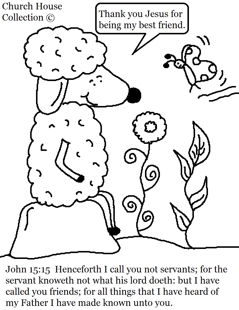 Printable Coloring Page Jesus Is My Friend