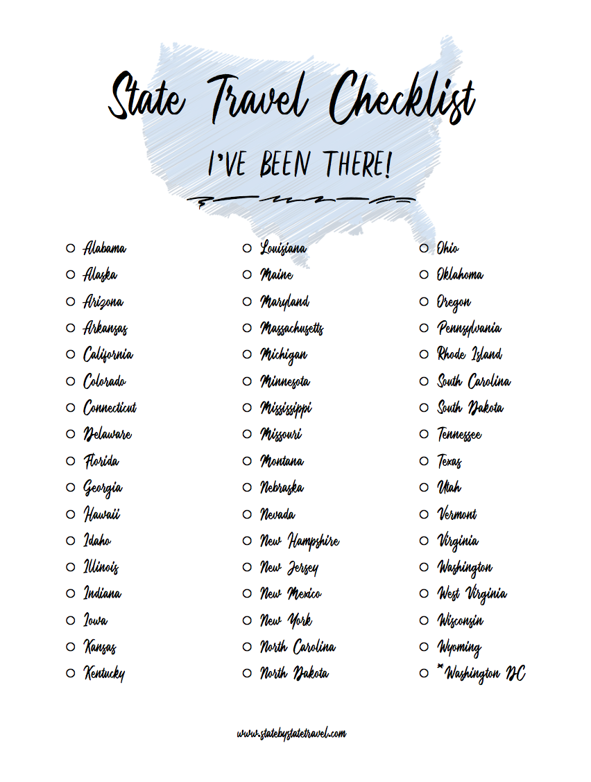 Journey To 50 States State By State Travel Worksheets Library
