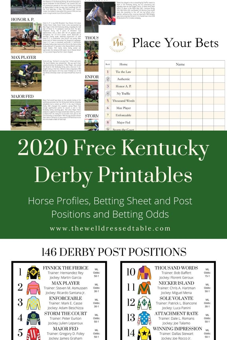 Kentucky Derby Printables