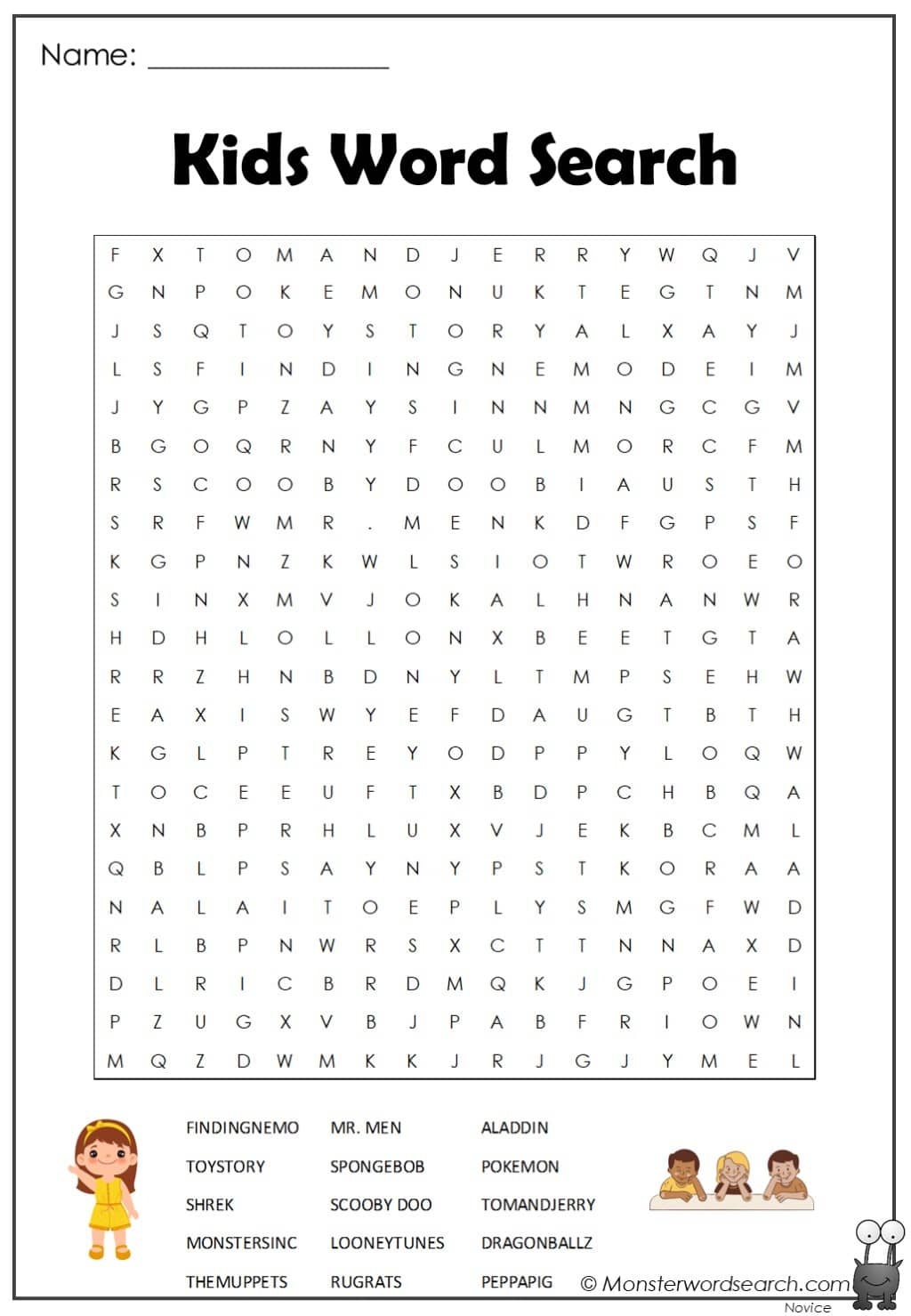 Printable Word Searches For Kids