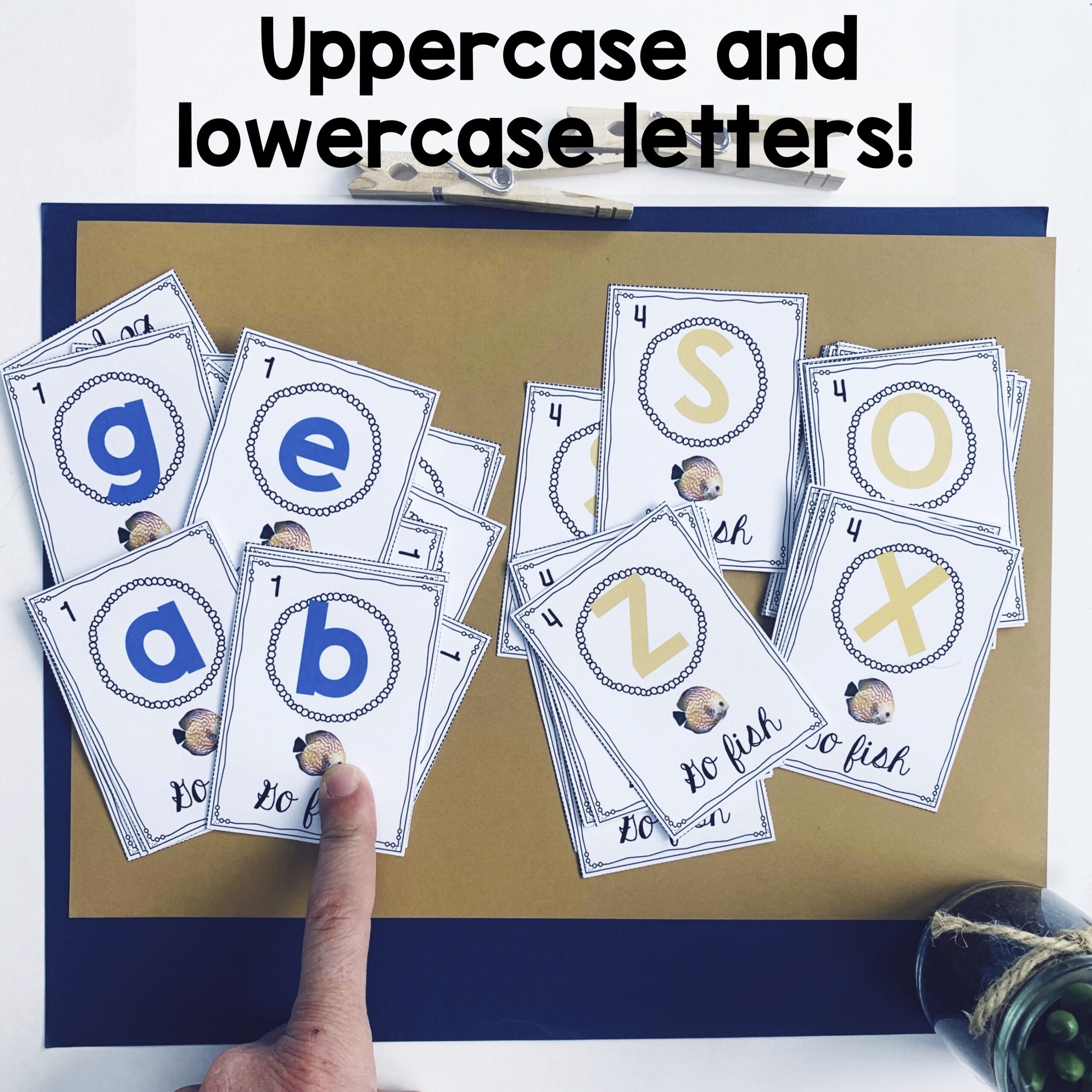 Letter Sound Alphabet Game Go Fish Neutral Colors Real Photos Plain Font Classful