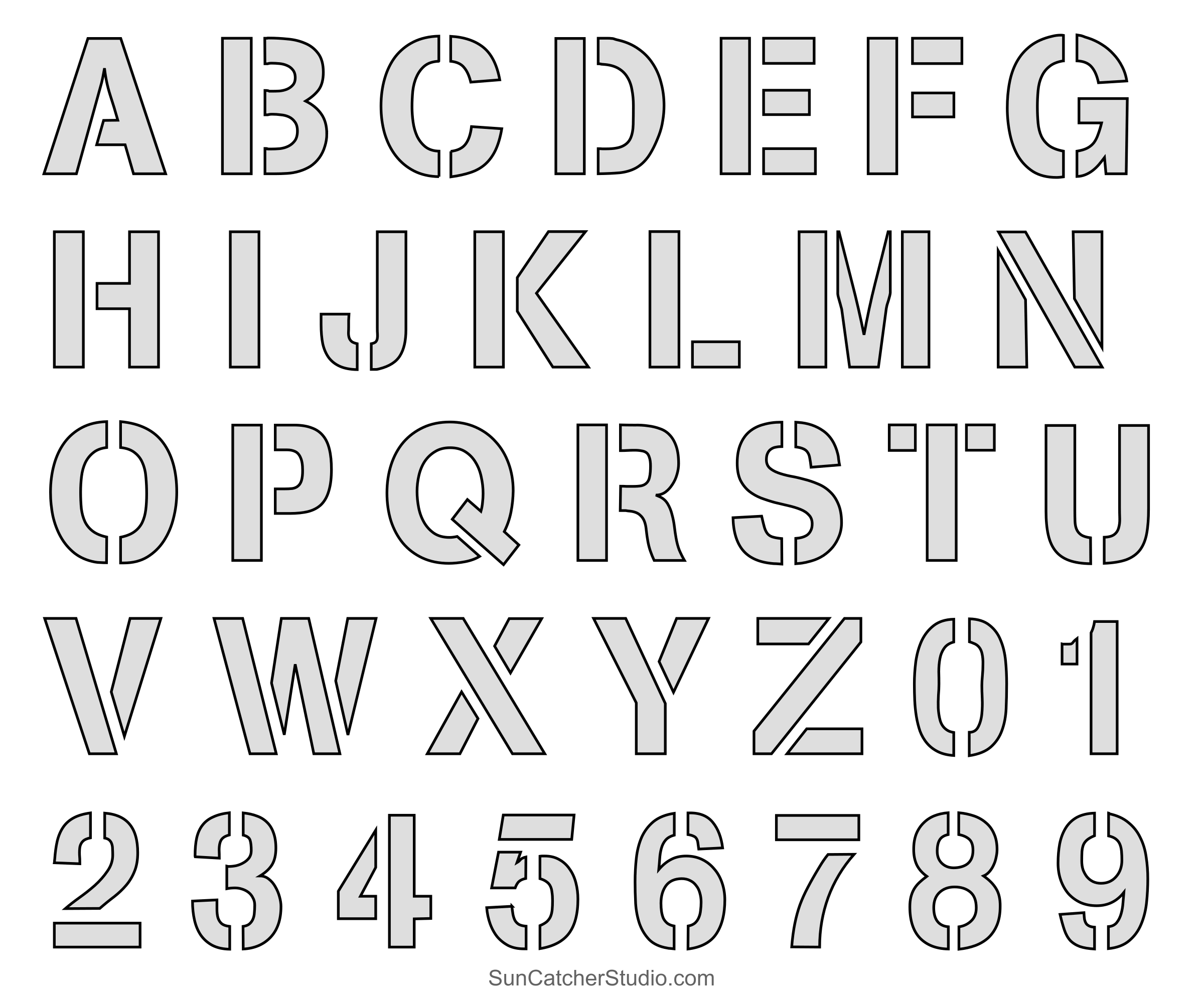 Free Printable Alphabet Stencils To Cut Out