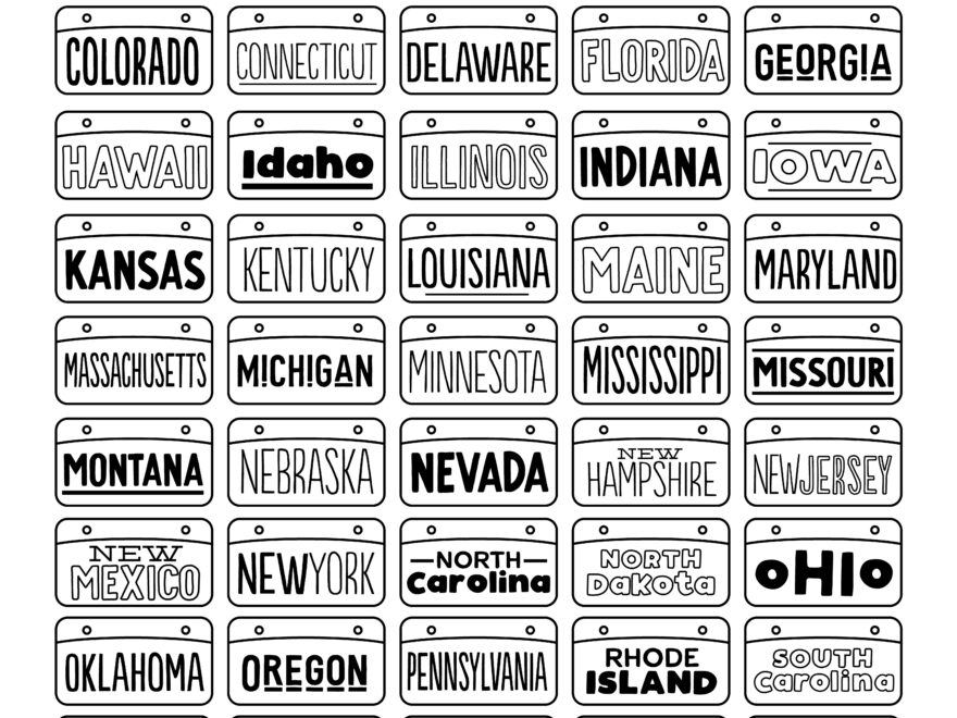 License Plate Game Printable Blog Jessie Steury