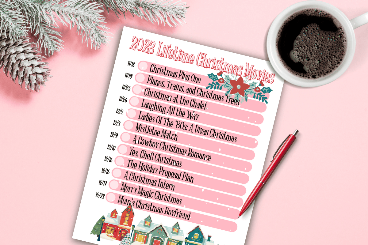 Lifetime Christmas Movies 2025 Printable Schedule