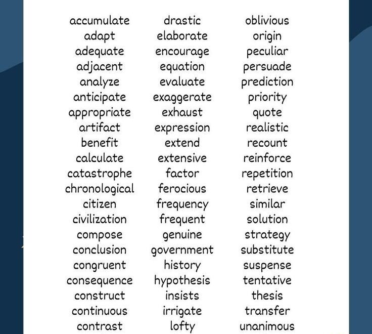List Of 6th Grade Vocabulary Words To Print Or Download