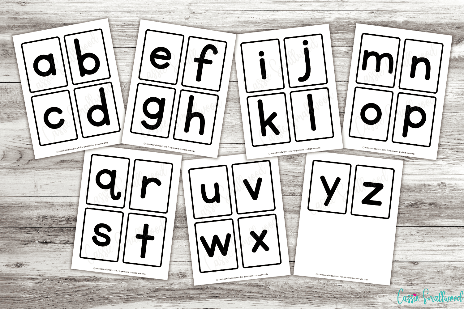 Lowercase Alphabet Flashcards Cassie Smallwood