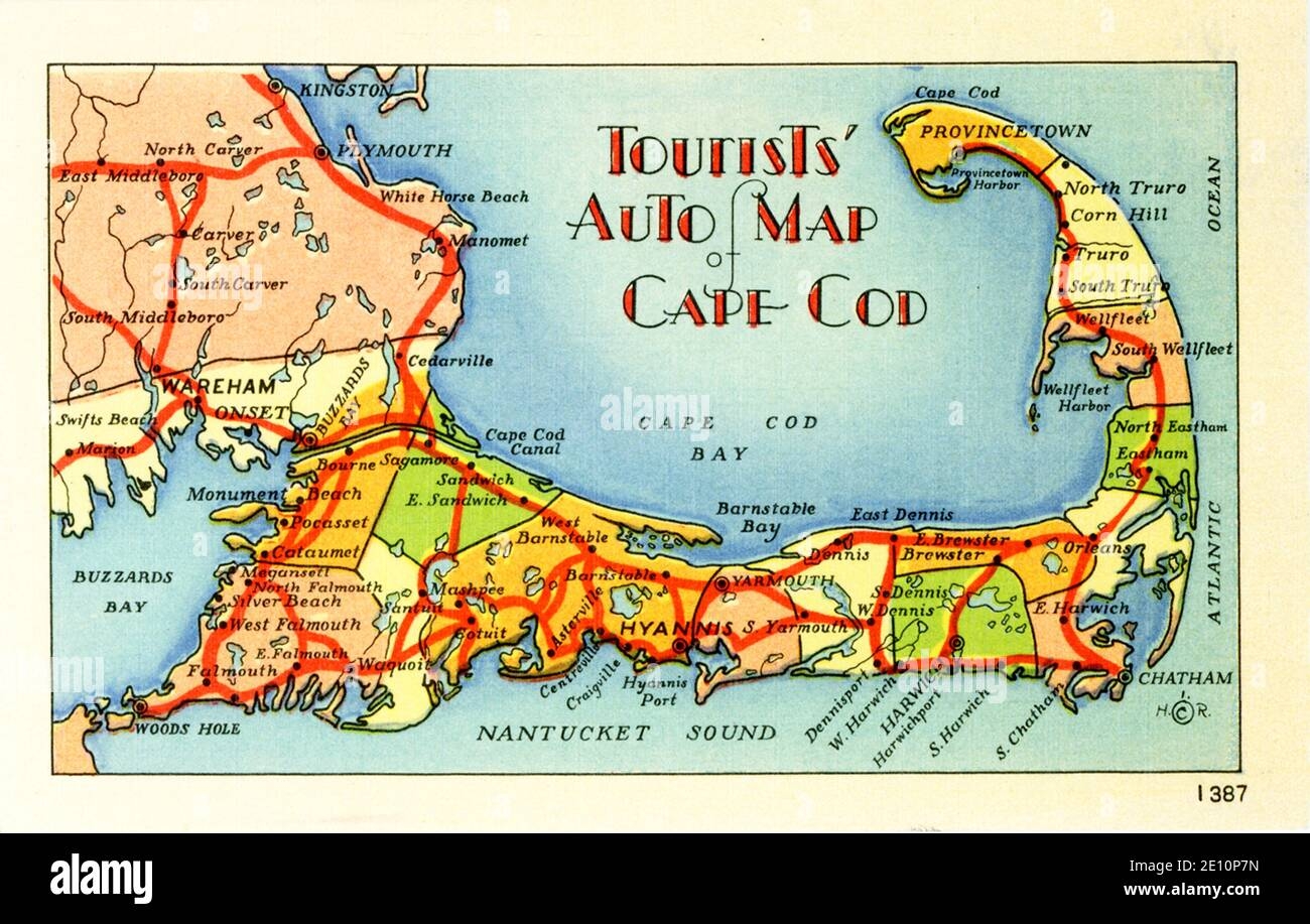 Map Of Cape Cod Hi res Stock Photography And Images Alamy