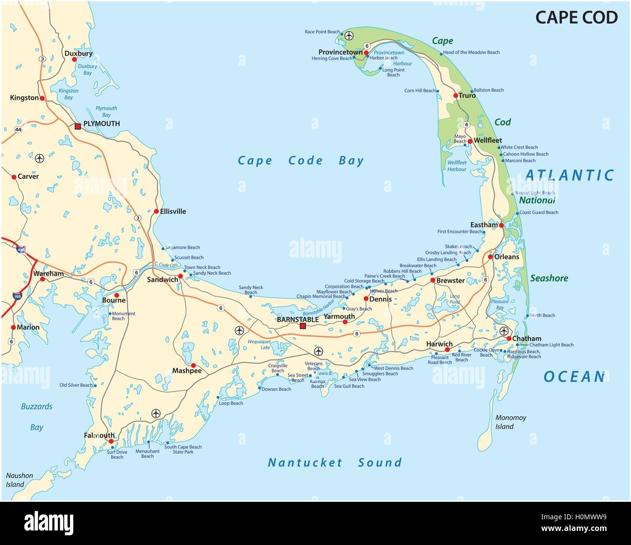 Map Of Cape Cod Hi res Stock Photography And Images Alamy