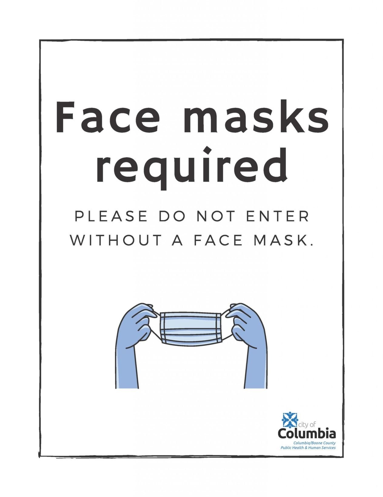 Face Mask Required Sign Printable