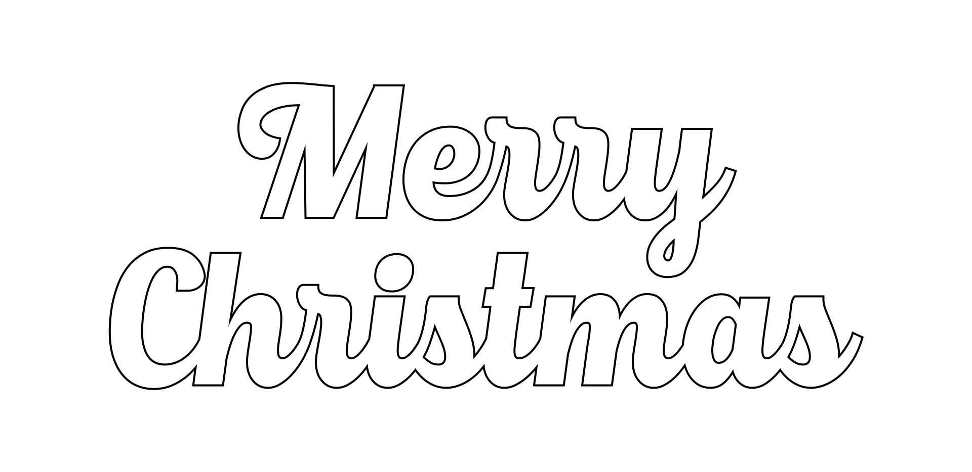 Merry Christmas Stencil 15 Free PDF Printables Printablee